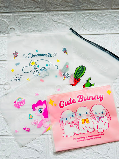 Printed zipper pouch