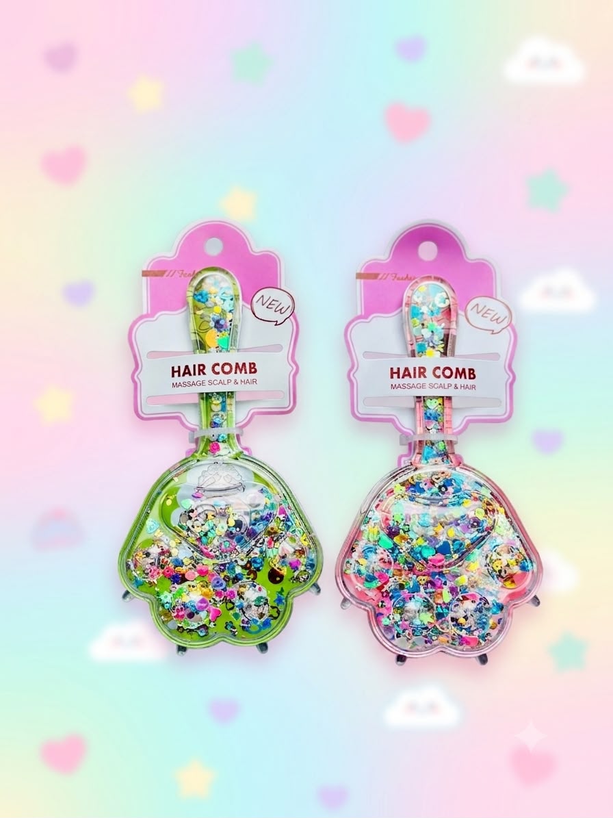 Paw glitter mini comb