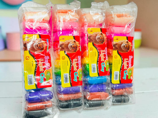 Miso station 12-color super light modeling clay set in clear plastic packaging with sculpting tools included
