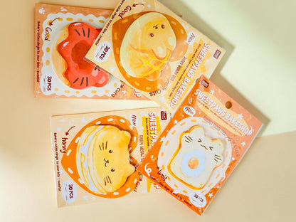 Miso station Sweetpaws Bakeshop die-cut adhesive sticky notes featuring cute bakery-themed animal and food designs.