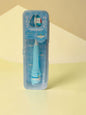 Miso station blue Lovely Cats children's toothbrush with soft bristles and a matching protective travel case