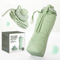 Miso station sage green collapsible silicone water bottle with carry strap and matching product packaging box
