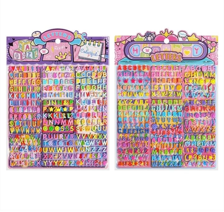 Miso station colorful alphabet letter sticker sheets for scrapbooking and journaling with various fonts and symbols