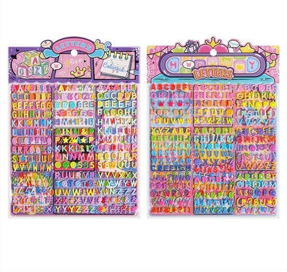 Miso station colorful alphabet letter sticker sheets for scrapbooking and journaling with various fonts and symbols