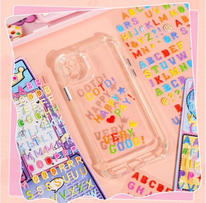 Miso station colorful alphabet letter sticker sheets for decorating phone cases and journals with playful designs