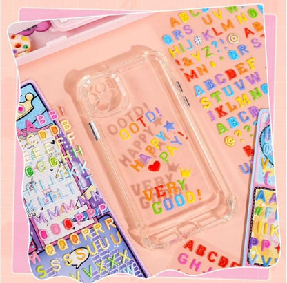 Miso station colorful alphabet letter sticker sheets for decorating phone cases and journals with playful designs