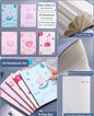 Miso station A5 fruit-themed notebook set featuring five colorful journals with lined beige paper for comfortable writing