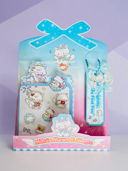 Milu's Mews Sticky note and Keychain