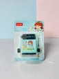 Miso station math roller stamp in teal with cute girl illustration and ink refill bottle in blister packaging