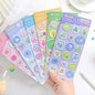 Miso station My Diary embossed adhesive sticker sheets featuring colorful floral, swan, and icon designs for journals.