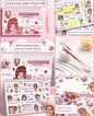 Miso station Nini's Sweet Eyes spiral-bound sticker book with colorful die-cut Japanese paper characters and motifs.
