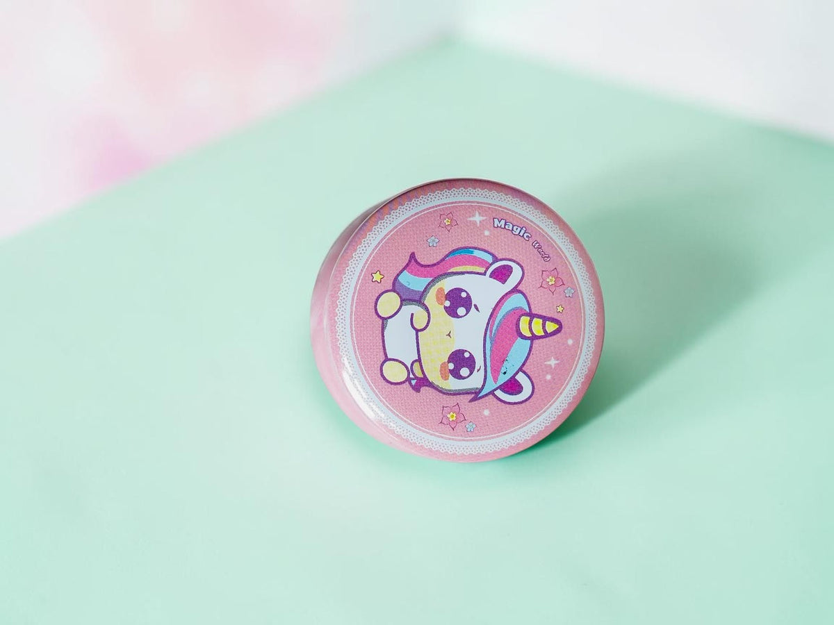 Miso station pink unicorn double hole pencil sharpener with a cute character illustration for school stationery