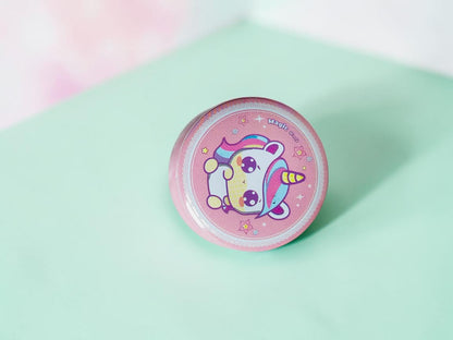 Miso station pink unicorn double hole pencil sharpener with a cute character illustration for school stationery