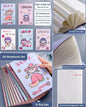 Miso station Princess Series A5 notebook set featuring five colorful character designs with beige eye-protection paper