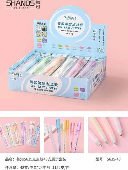 Miso station SHANDS precision adhesive glue pens in pastel barrels for scrapbooking and paper crafting projects