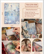Miso station Deep Sea Movement vintage craft paper set with nautical illustrations of jellyfish and coral in blue.