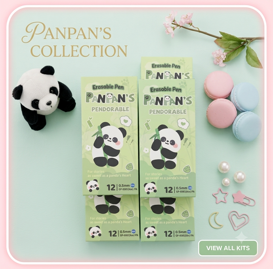 Panda erasable gel pen 12 pens in one pack